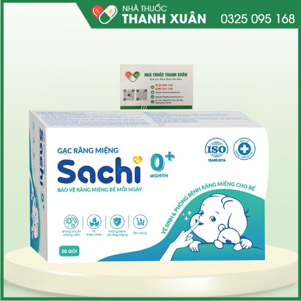 Gạc Răng Miệng Sachi - Gạc thảo dược chống tưa lưỡi cho bé